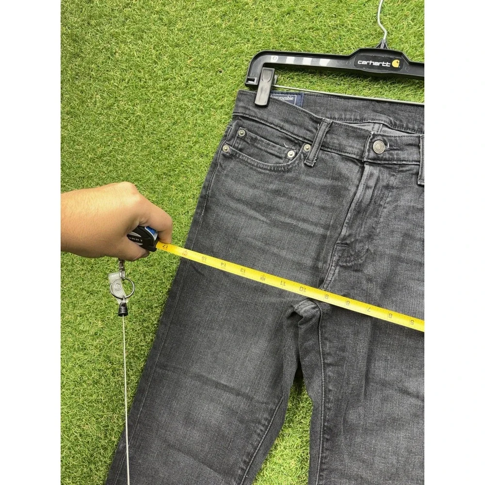 Abercrombie & Fitch Jeans Mens 30x30 Super Slim Fit Stretch Black Denim Casual